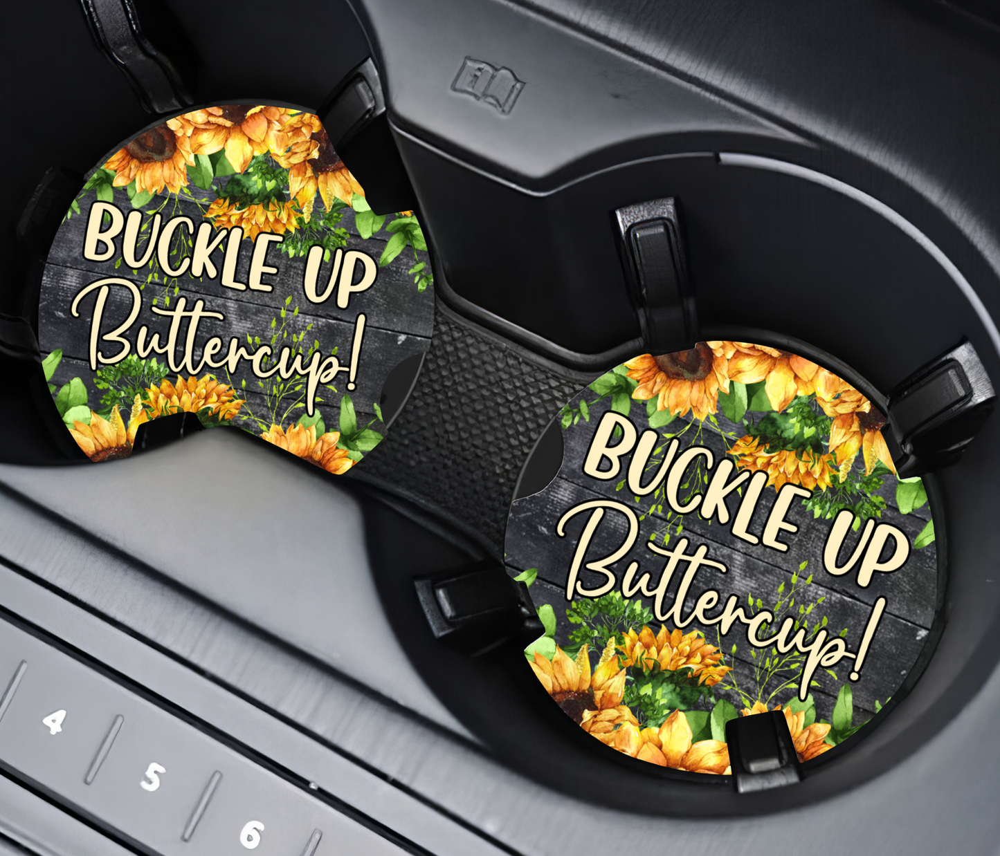 Buckle Up Buttercup | Ceramic Car Coaster
