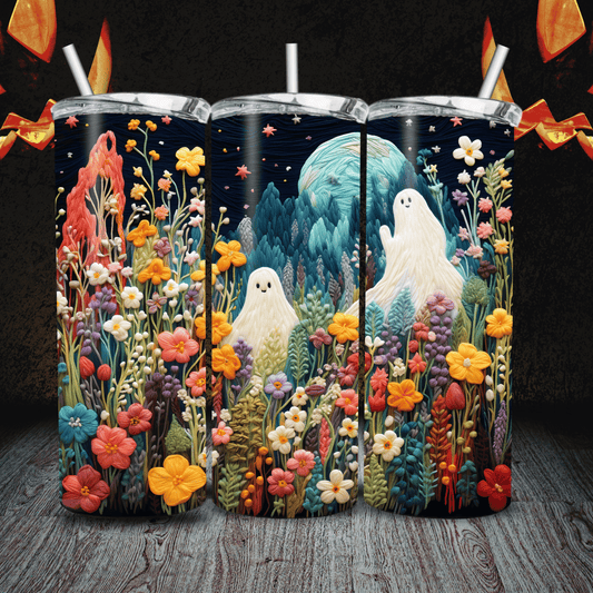 Multicolor Floral Ghost | 20 oz Tumbler