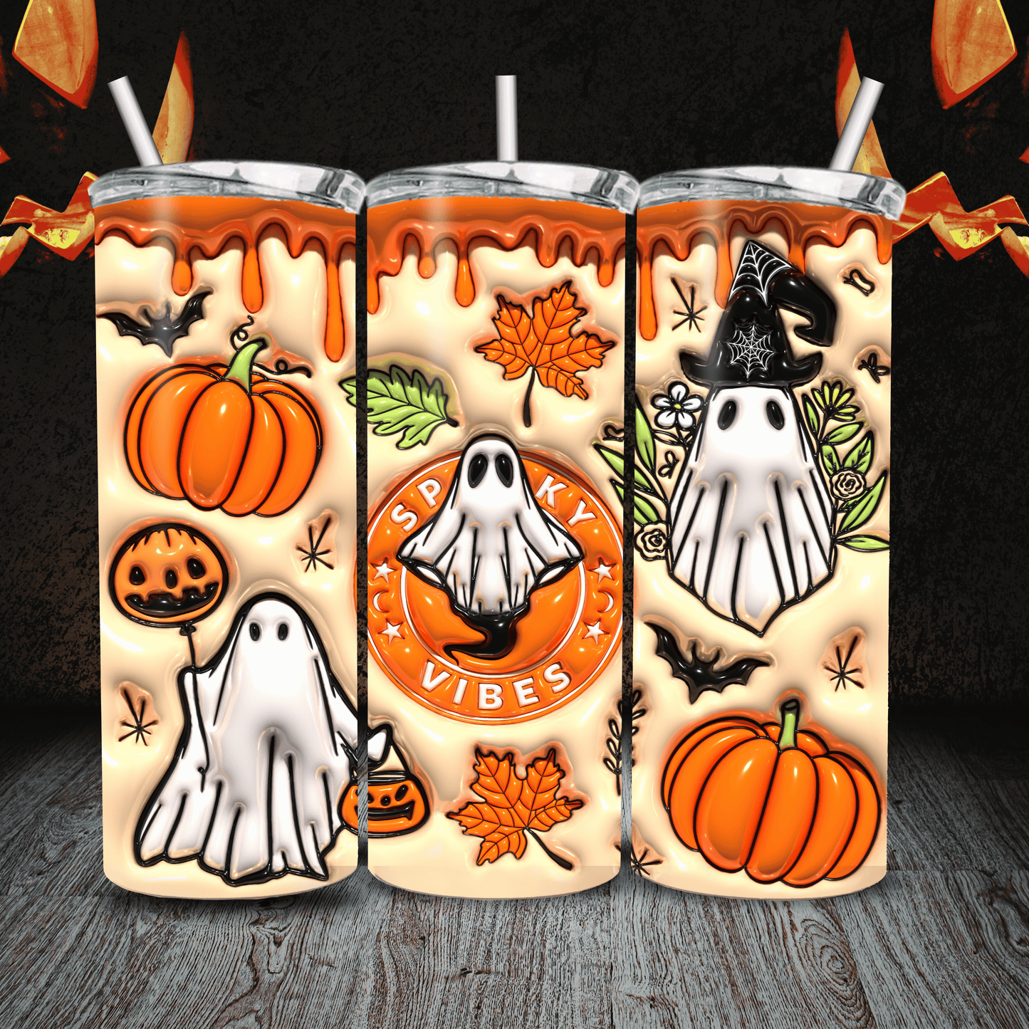 Spooky Coffee Vibes Orange | 20 oz Tumbler