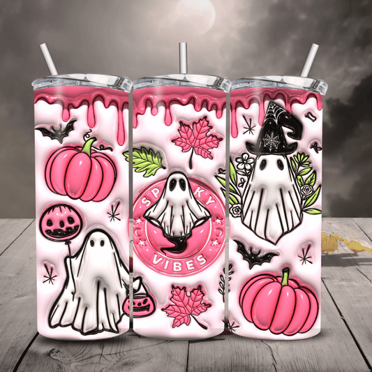 Spooky Coffee Vibes Pink | 20 oz Tumbler