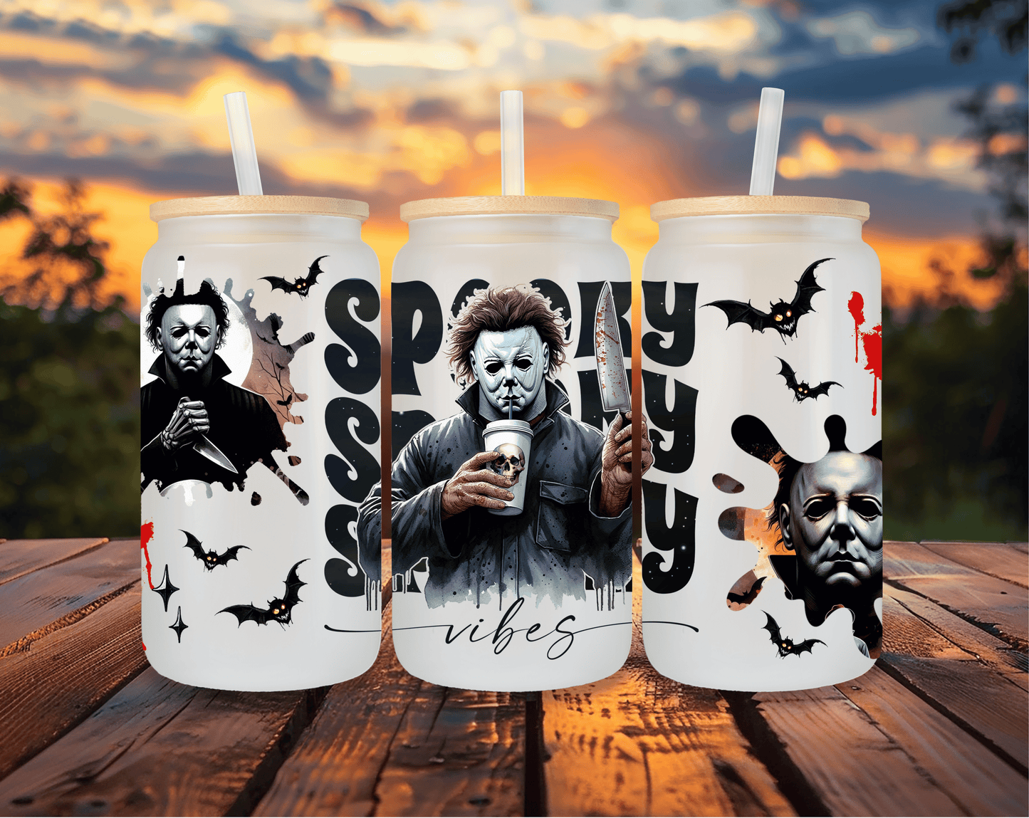 Spooky Vibes Michael Myers | Frosted Glass