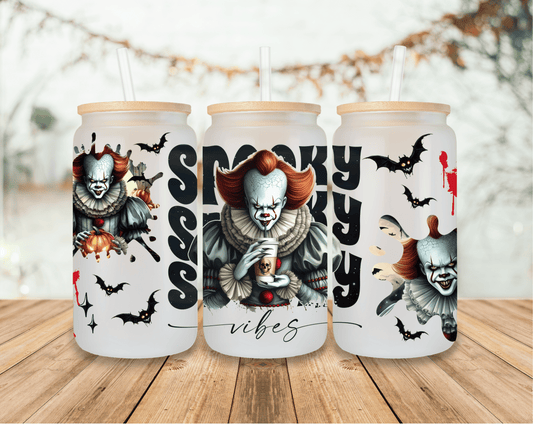 Spooky Vibes Pennywise | Frosted Glass